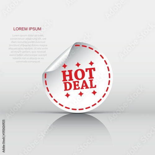 Hot deal stickers. Vector illustration on white background.