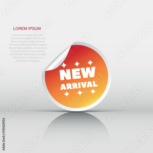 New arrival stickers. Vector illustration on white background.