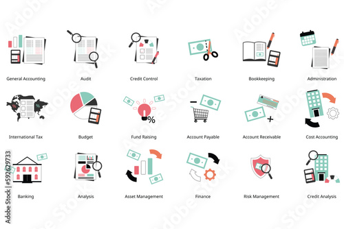 set of Finance jobs and accounting jobs field icon