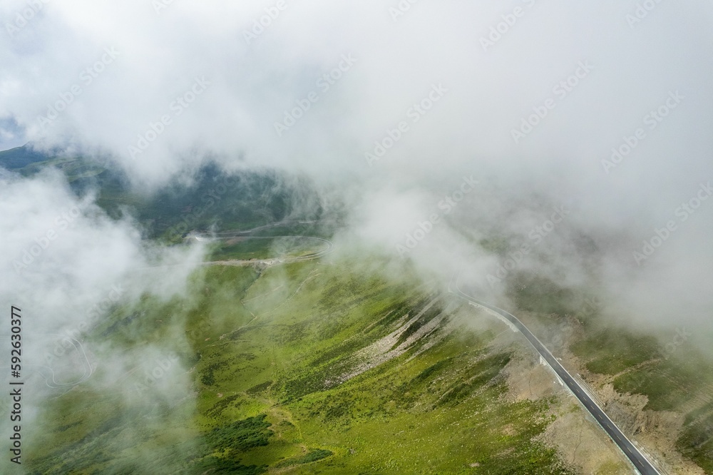 Jiajinshan Pass, located in Ya'an City, Sichuan Province, 4114 meters above sea level