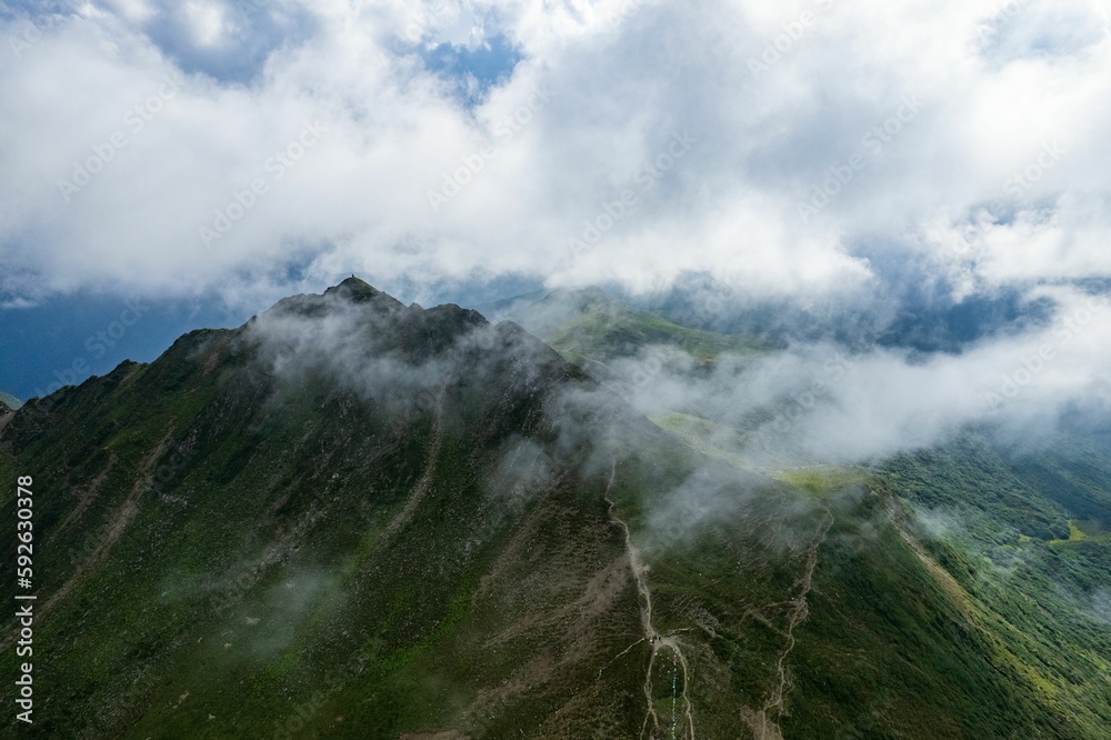 Jiajinshan Pass, located in Ya'an City, Sichuan Province, 4114 meters above sea level