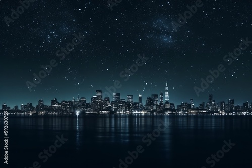 night city skyline made with generative ai