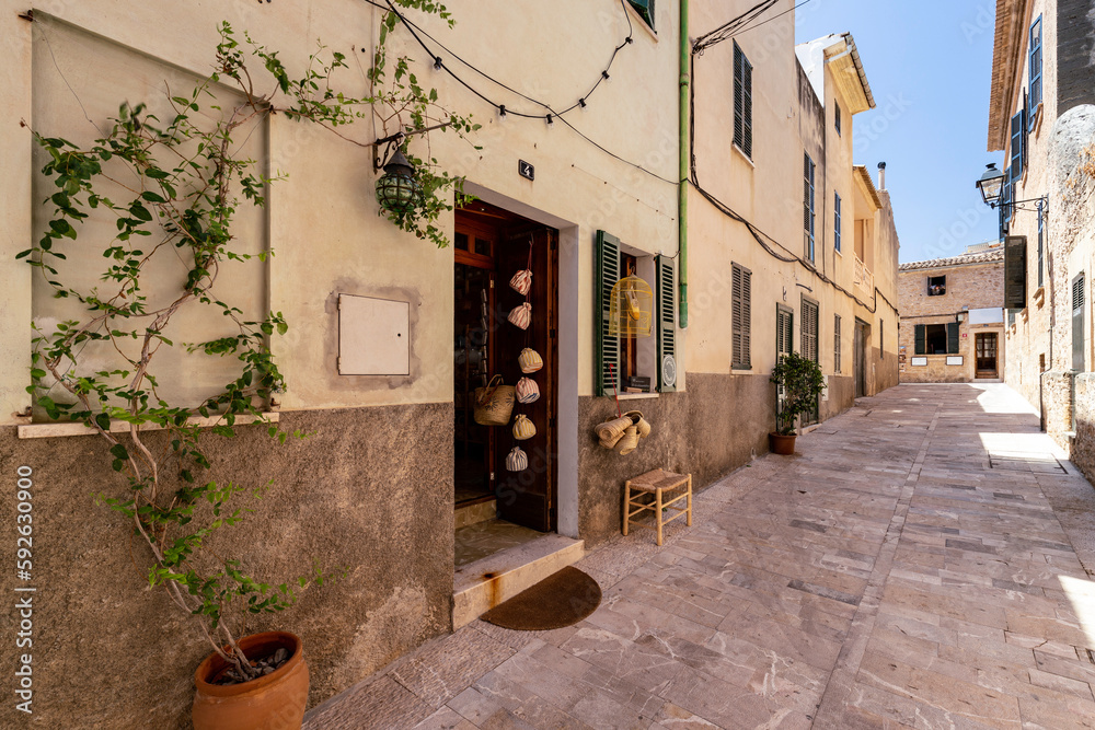 Street in the old town of Mallorca, Alcudia.
