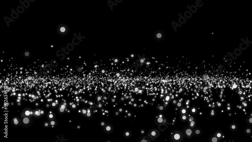 Glittering white dots on a black background.  Decorative element. Luxury background for your design, cards, invitations, gift