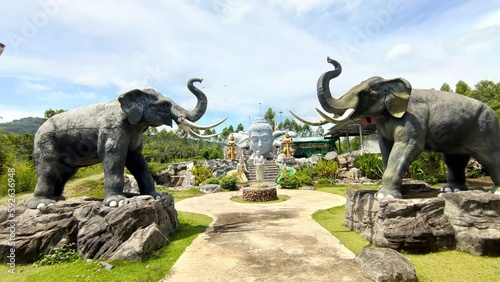 landscape sky Thailand temple elephants 