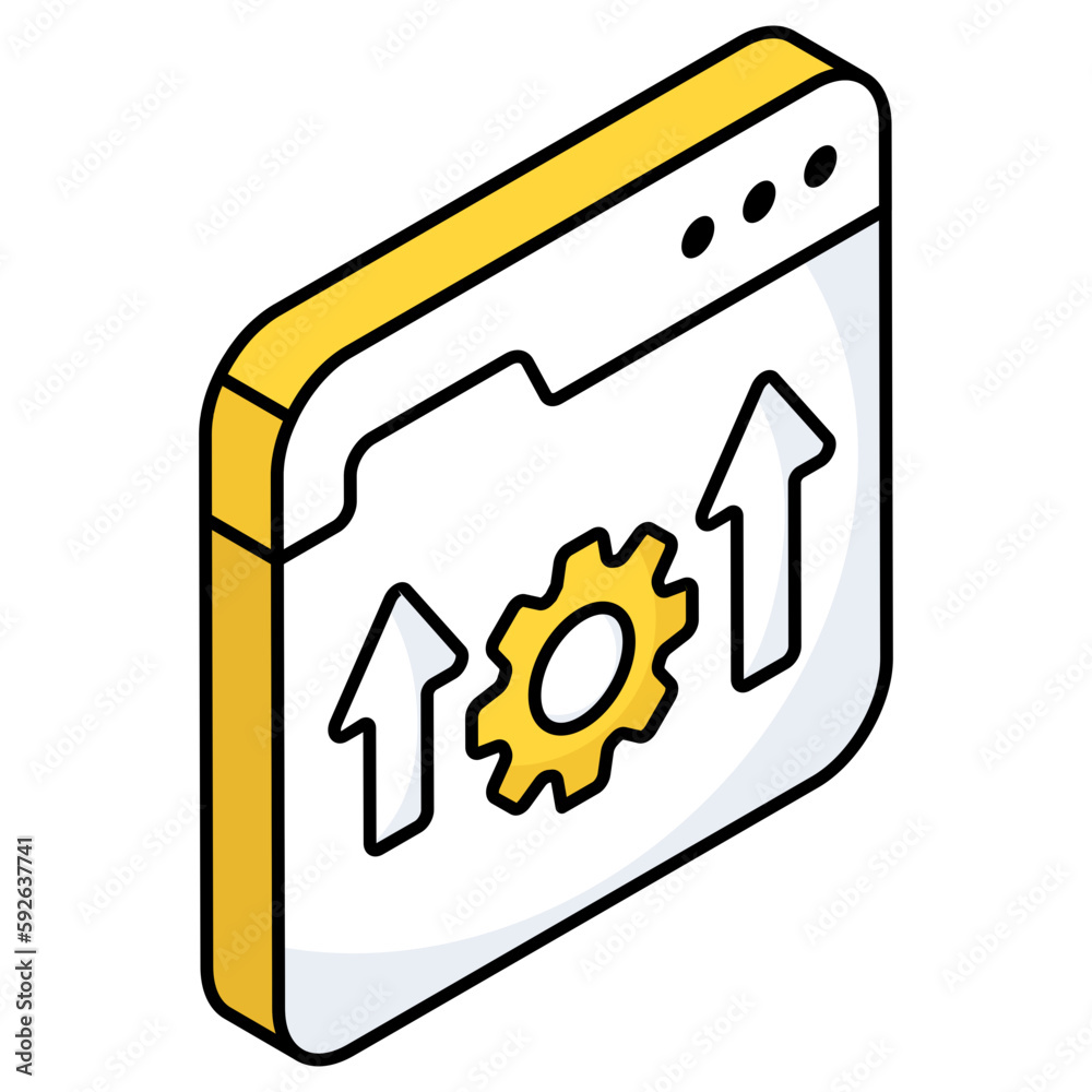 A unique design icon of web setting A unique design icon of web setting