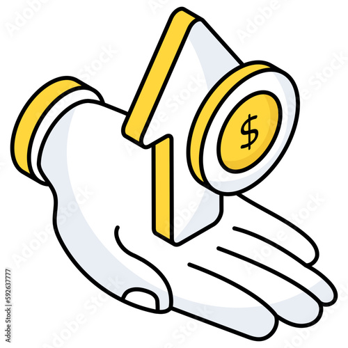 Conceptualizing design icon of inflation 