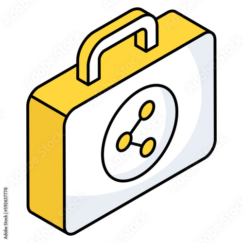 Trendy design icon of share bag