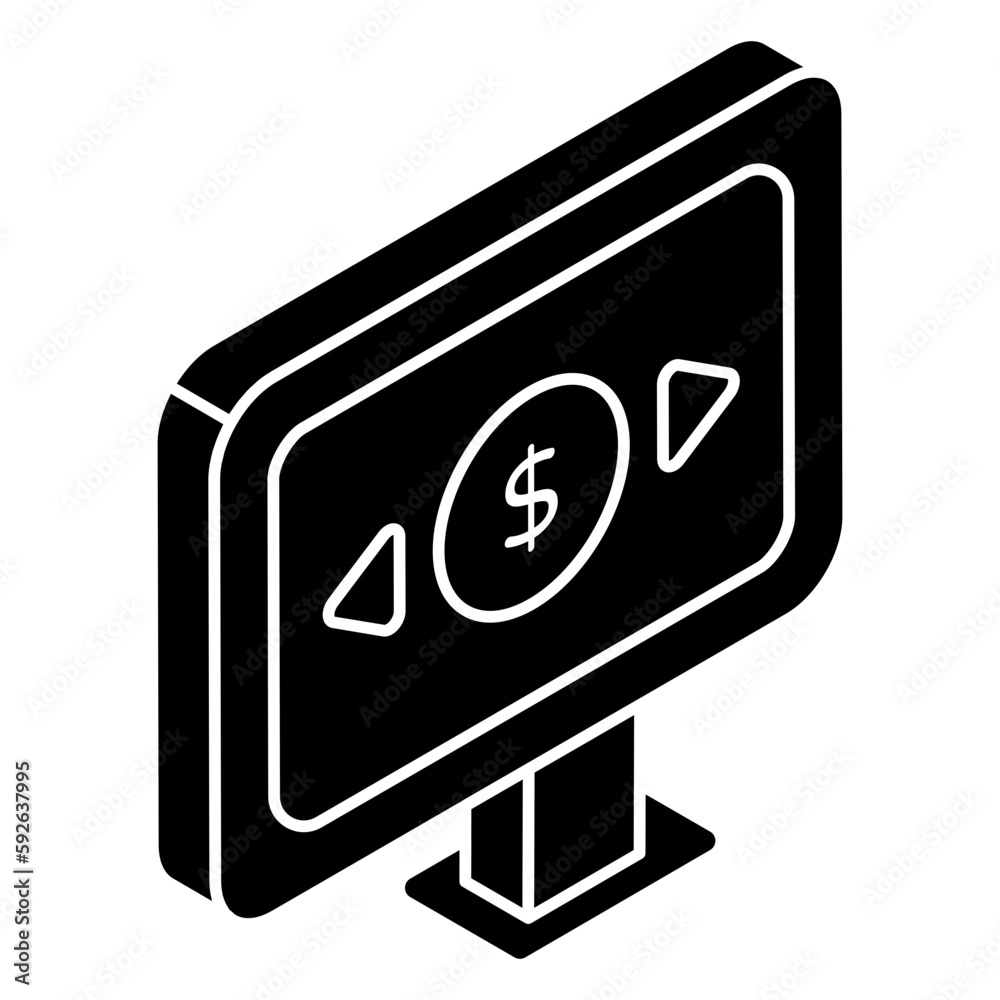 An icon design of online money An icon design of online money