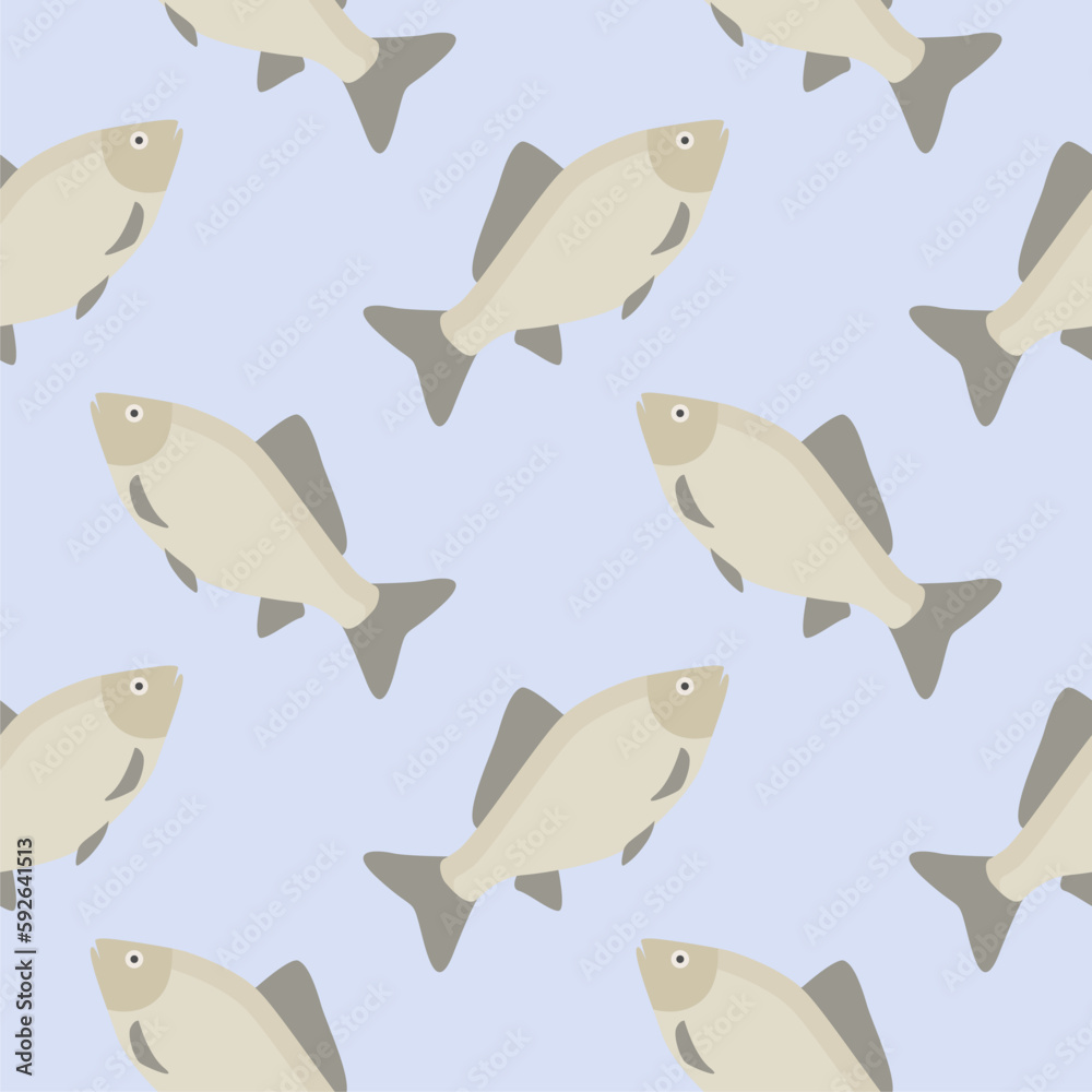 carp seamless pattern. gold fish seamless pattern vector illustration carp seamless pattern. gold fish seamless pattern vector illustration