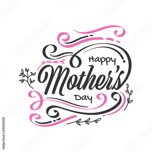 Happy Mother s Day Lettering. Mother Day Typography  Can be Used for Greeting Card  Poster  Banner  or T Shirt Design
