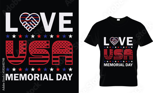 Love usa memorial day t-shirt photo