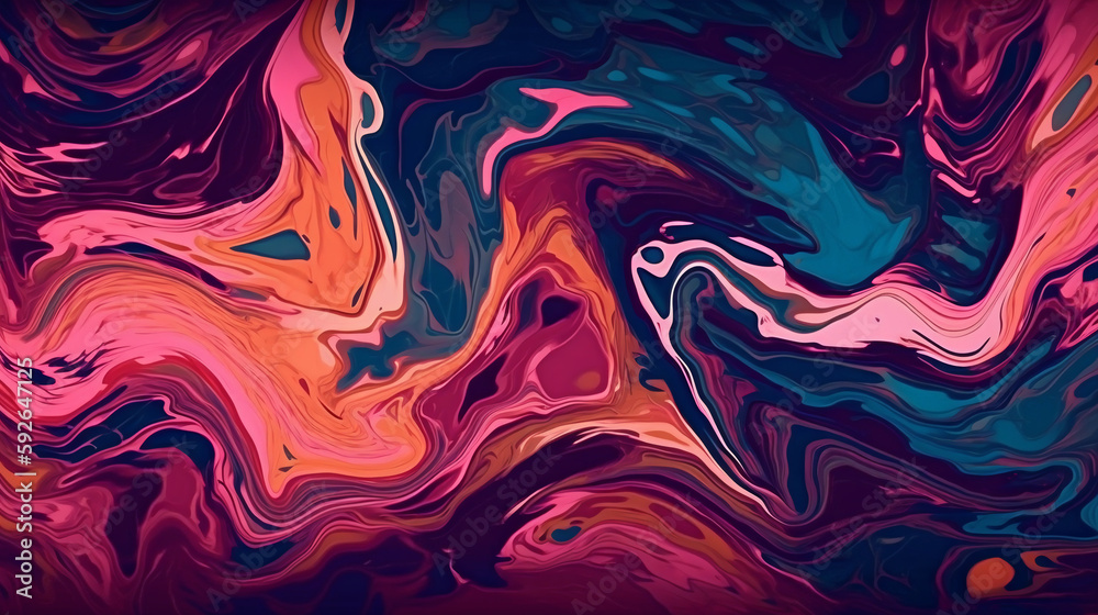 trendy abstract colorful liquid background. Stylish marble wave texture illustration