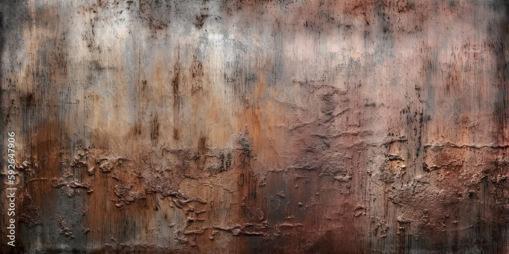 A grungy, dirty metal background or texture was created - generative ai.