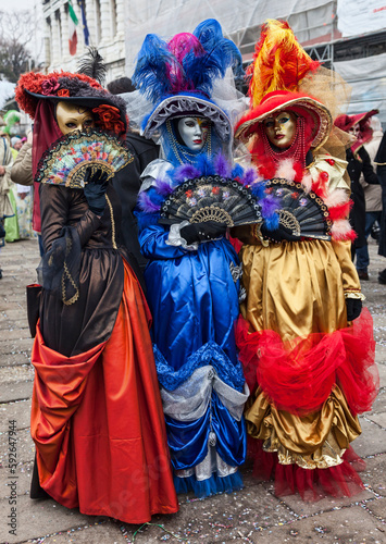 Colorful Venetian Costumes, Venice Carnival © Provisualstock.com