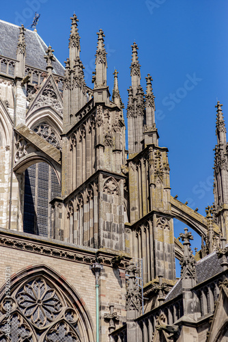 02 April 2023, Utrecht, Netherlands, St. Martin's Cathedral, Utrecht, or Dom Church, is a Gothic church dedicated to Saint Martin of Tours