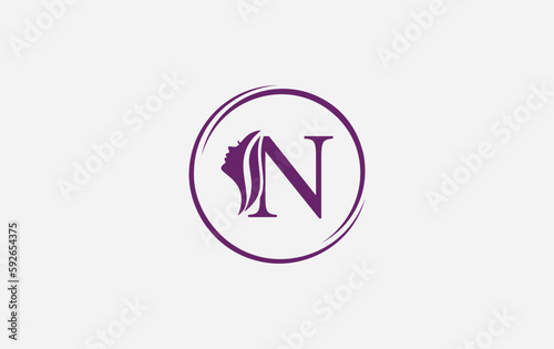 Woman beauty logo and hair spa vector design. Woman beauty salon and spa logo with vector logo letters