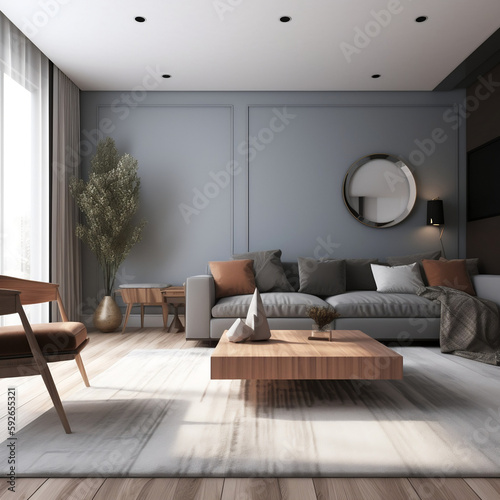 Living room mockup realestate aesthetic  Generative AI