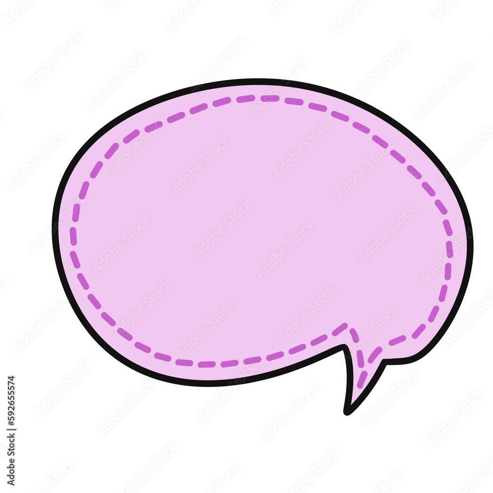 Hand drawn speech bubble