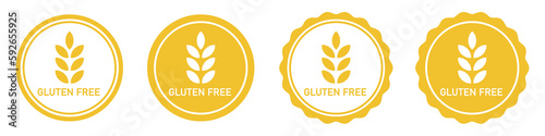 Gluten free icon. Non gluten icon, vector illustration