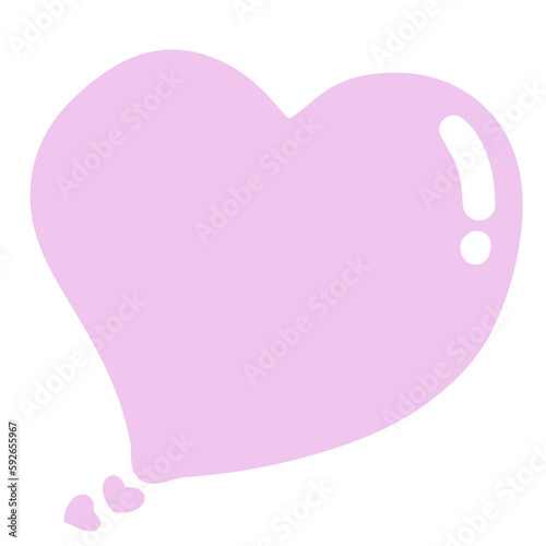 Pink heart speech bubble