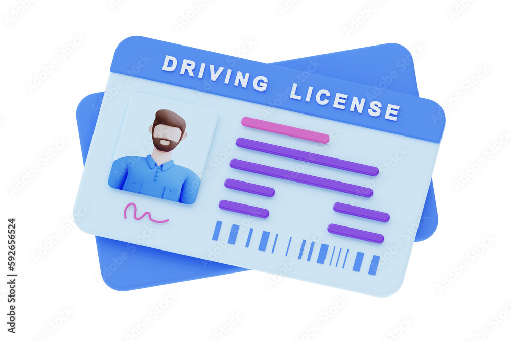 Φωτογραφία Driving license with the avatar