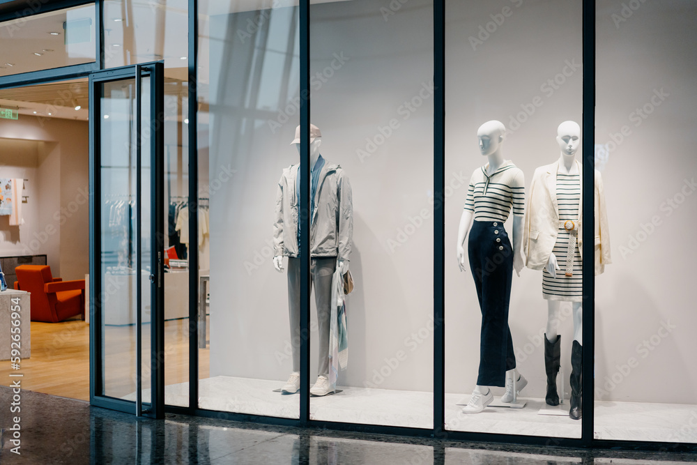 clothes in shopping mall
