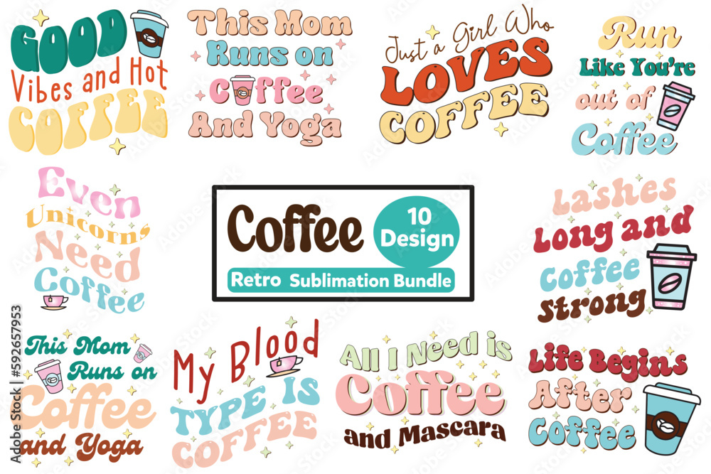 Coffee Retro Design Bundle