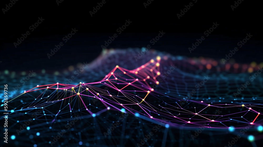 Cyber big data flow. Blockchain data fields. Network line connect stream. Concept of AI technology, digital communication, science research, 3D illustration neural cells Cyber big data flow. Blockchain data fields. Network line connect stream. Concept of AI technology, digital communication, science research, 3D illustration neural cells