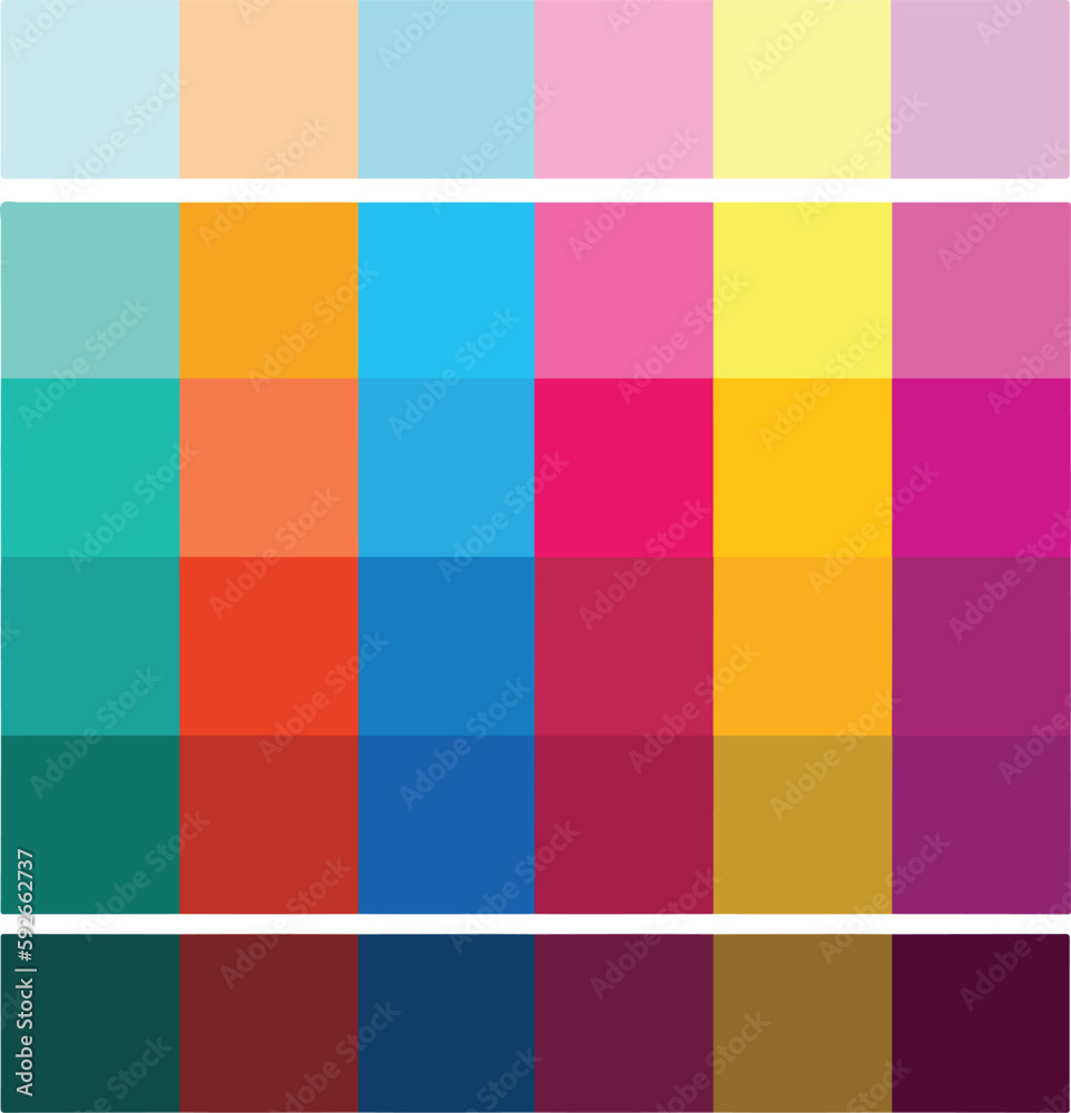 Color palette trendy colorful. Vector set image colored trend fashion background illustration