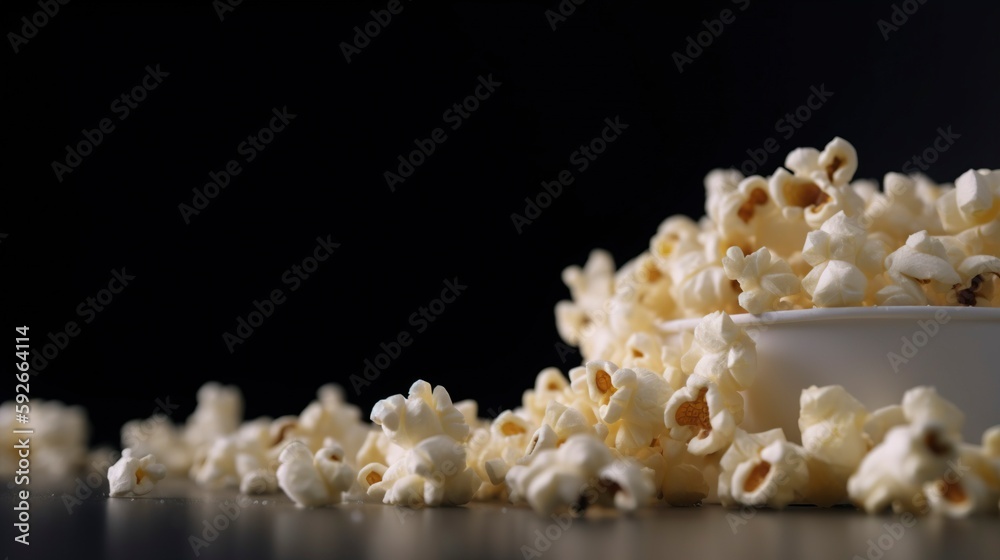 Popcorn, Generative AI, Illustration
