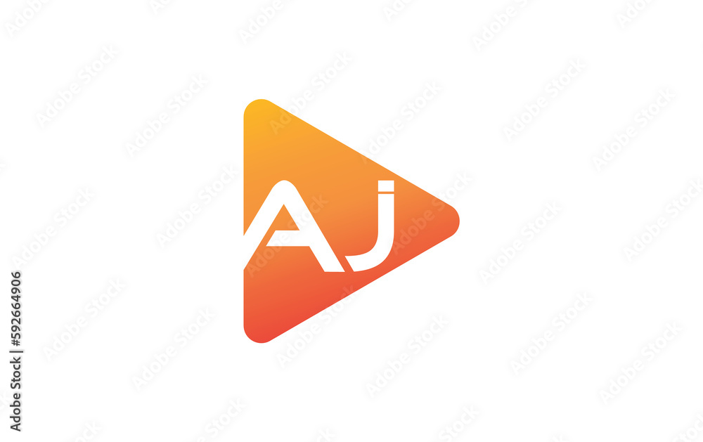 Play button icon and play button logo symbol with icon letter Play button icon and play button logo symbol with icon letter