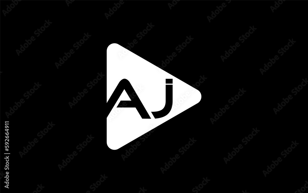 Play button icon and play button logo symbol with icon letter Play button icon and play button logo symbol with icon letter