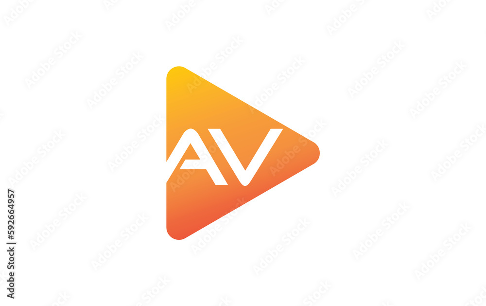 Play button icon and play button logo symbol with icon letter Play button icon and play button logo symbol with icon letter