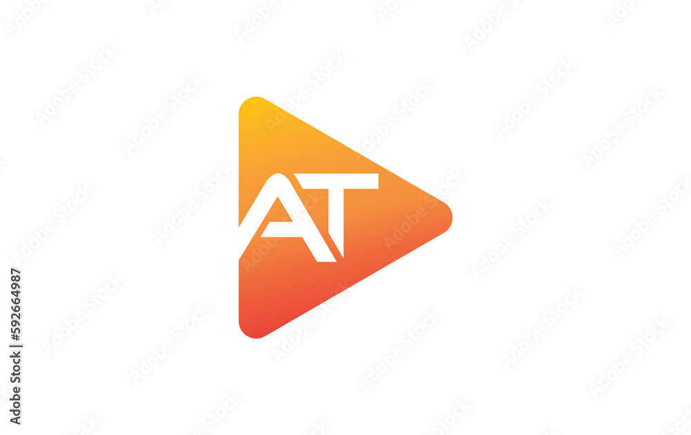 Play button icon and play button logo symbol with icon letter Play button icon and play button logo symbol with icon letter