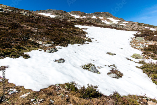 mountain called Cueto de Arbas in the valley of Leitariegos in Asturias, Spain photo