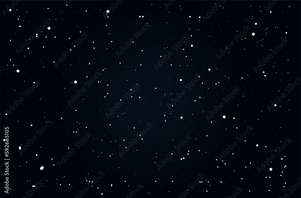 Obraz premium Night starry sky, dark blue space background with stars