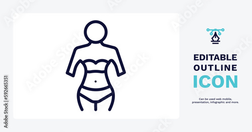 seductive icon. Thin line seductive icon from people and relation collection. Outline vector. Editable seductive symbol can be used web and mobile