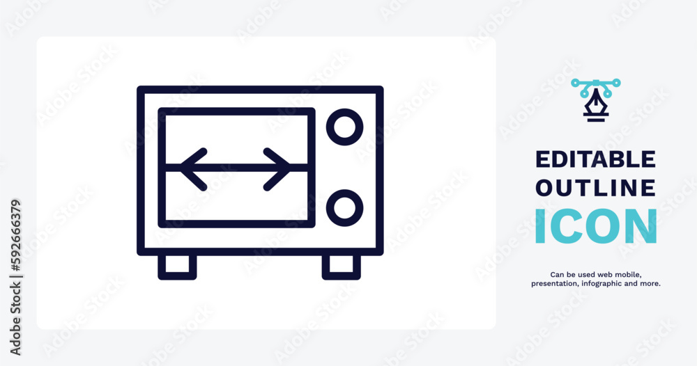 rotisserie icon. Thin line rotisserie icon from electronic device and
