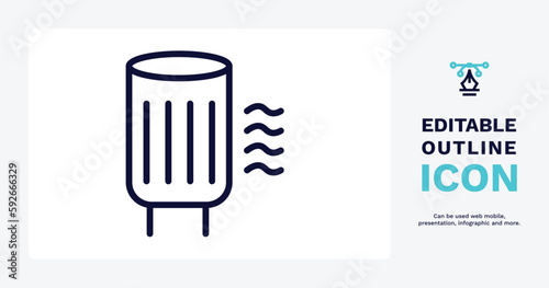 air purifier icon. Thin line air purifier icon from electronic device and stuff collection. Outline vector isolated on white background. Editable air purifier symbol can be used web and mobile
