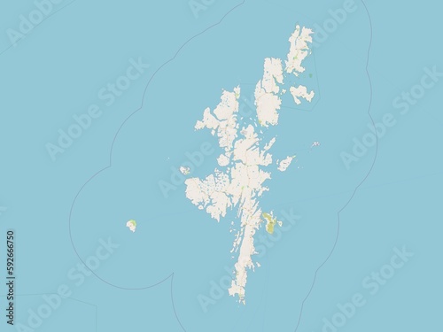 Obraz na płótnie Shetland Islands, Scotland - Great Britain. OSM. No legend w salonie