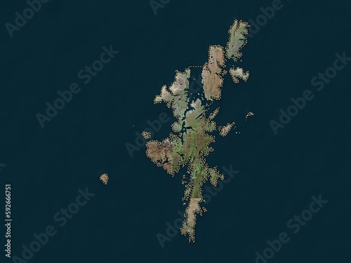 Shetland Islands, Scotland - Great Britain. High-res satellite. No legend