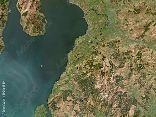 South Ayrshire, Scotland - Great Britain. Low-res satellite. No legend photo