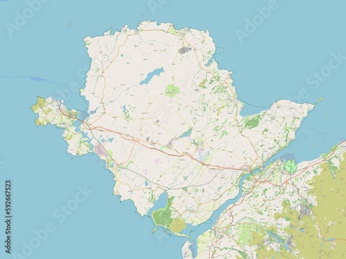 Isle Of Anglesey, Wales - Great Britain. OSM. No legend