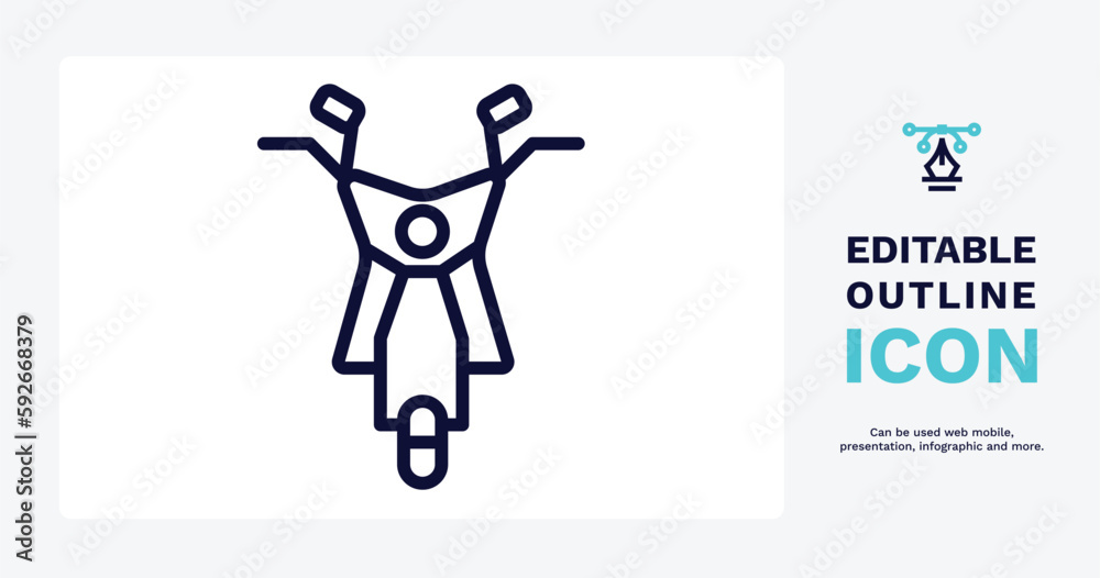 motor sports icon. Thin line motor sports icon from sport and games collection. Outline vector isolated on white background. Editable motor sports symbol can be used web and mobile motor sports icon. Thin line motor sports icon from sport and games collection. Outline vector isolated on white background. Editable motor sports symbol can be used web and mobile