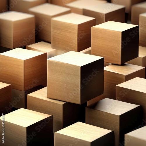 wooden cube background