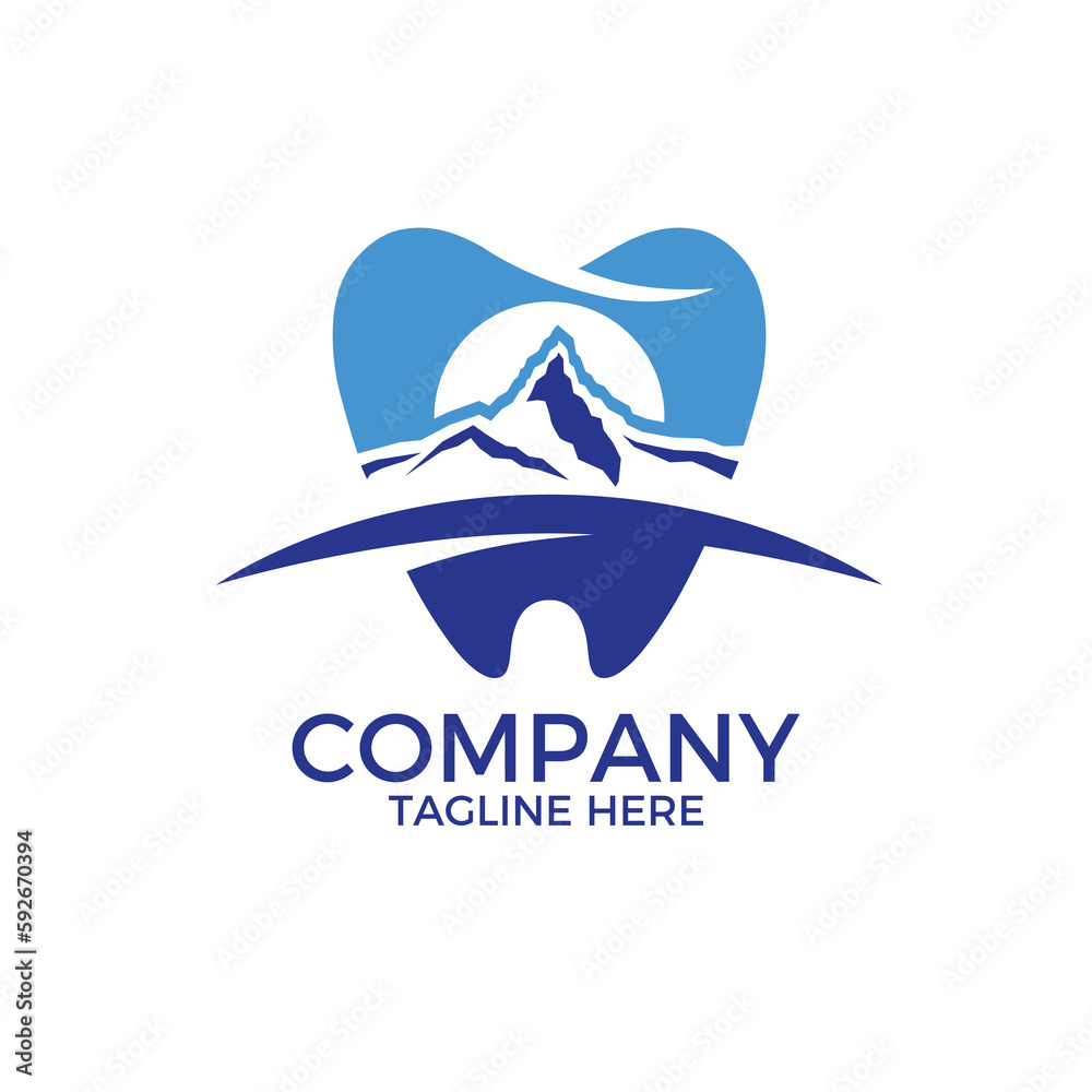 Fototapeta premium Mountain Dental Logo