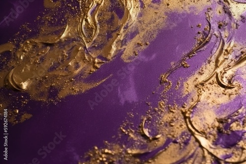 purple background. Gold texture. Beatiful luxury and elegant purple gold background. Shiny golden wall texture - Generative AI