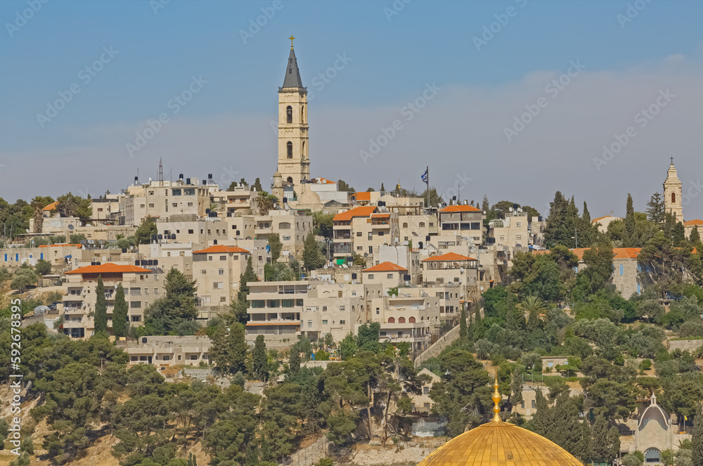 Landscape view from Jerusalem old city wall