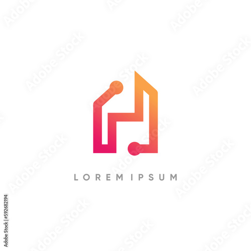 Free Download Letter H logo design idea with simple and creative concept - GFXLoad